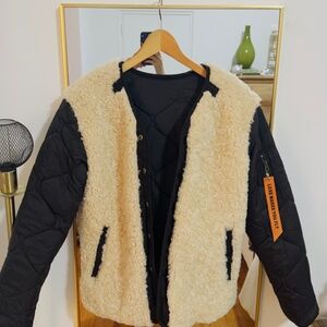 Australia Luxe Reversible Quilted Faux Fur Jacket